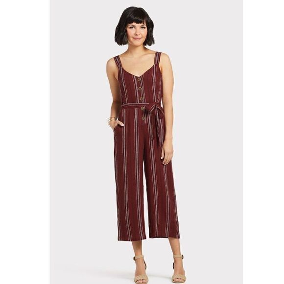 NWT SANCTUARY SEDONA JUMPSUIT HENNA STRIPE SZ SM - Picture 2 of 7